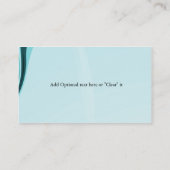 abstrakte Aqua Business Cards Visitenkarte (Rückseite)