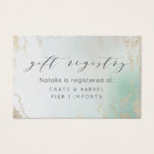 Abstrakte Aqua Ombre Fade mit Mattiertem Gold Glit (Vorderseite)