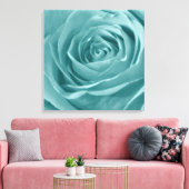 Abstrakte Aqua Rose Elegante Florenz Leinwanddruck (Insitu (Wohnzimmer))