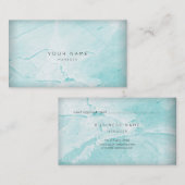 Abstrakte Aqua Tiffany Marbella Karte Gold (Vorne/Hinten)