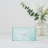 Abstrakte Aqua Tiffany Marbella Karte Gold (Stehend Vorderseite)