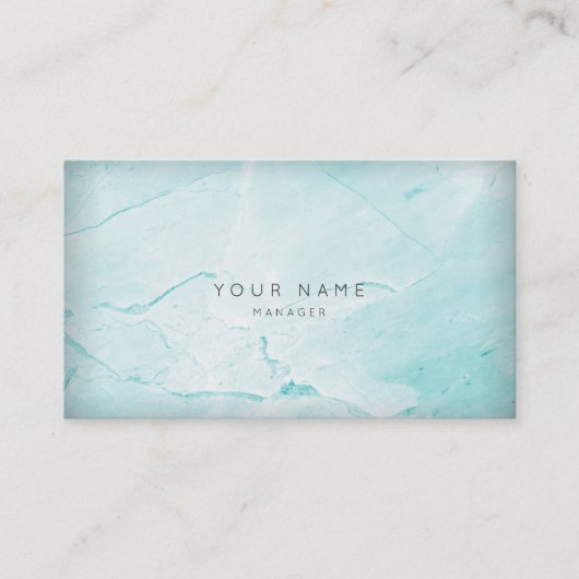 Abstrakte Aqua Tiffany Marbella Karte Gold (Vorderseite)