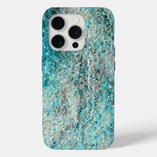 Abstrakte Aqua-Wasserfarbe Geblüht Case-Mate iPhone Hülle (Rückseite)