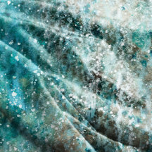 Abstrakte Aqua Watercolor Blüht 60"x80"