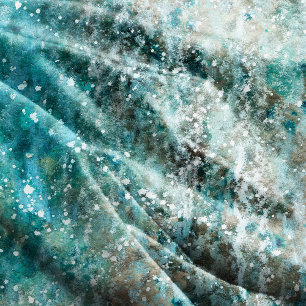 Abstrakte Aqua Watercolor Blüht 60"x80" Fleecedecke