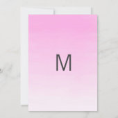 Abstrakte aquamarin-pink-weiße Wasserfarbe Kinderd Einladung (Rückseite)