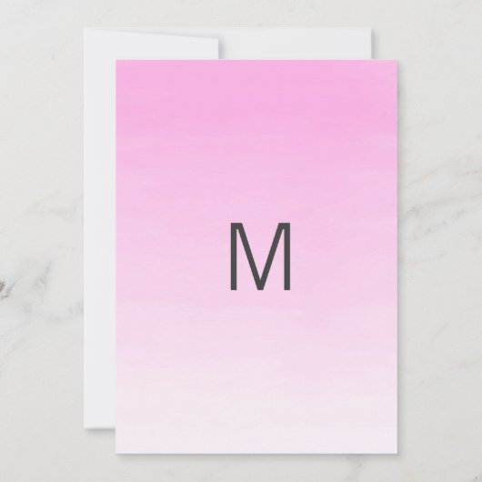 Abstrakte aquamarin-pink-weiße Wasserfarbe Kinderd Einladung (Rückseite)