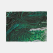 abstrakte aquamarin-weiße Malerei Fleecedecke (Vorderseite (Horizontal))