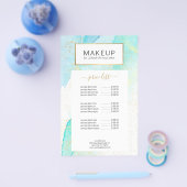 Abstrakte Aquamarine blaue Wasserfarbe mit Imitate Flyer (Einzeln)