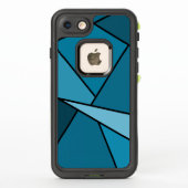 Abstrakte Aquamarine geometrische Formen (Rückseite)