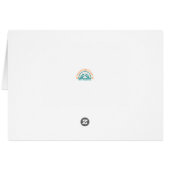 Abstrakte Aquamarine Gold Grunge Mandala Grußkarte (Rückseite Horizontal)