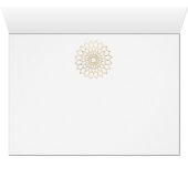 Abstrakte Aquamarine Gold Grunge Mandala Grußkarte (Innenansicht Horizontal (Unten))