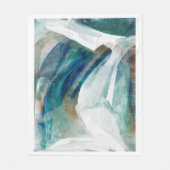 Abstrakte Aquamarine Grüntechnik Fleecedecke (Vorderseite)
