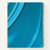 Abstrakte Aquamarine Monogramm Notizblock (Rückseite)