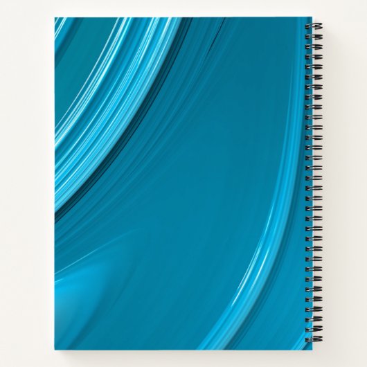 Abstrakte Aquamarine Monogramm Notizblock (Rückseite)