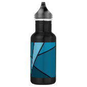 Abstrakte Aquamarine Polygonen Edelstahlflasche (Rechts)