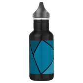Abstrakte Aquamarine Polygonen Edelstahlflasche (Links)