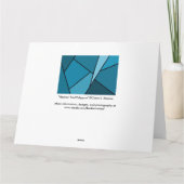 Abstrakte Aquamarine Polygonen Karte (Rückseite)