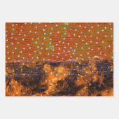 Abstrakte Aquamarine Rote Orange Confetti Weihnach Geschenkpapier Set (Vorderseite 3)