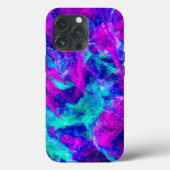 Abstrakte Aquamarine und rosa Flammen Case-Mate iPhone Hülle (Rückseite)