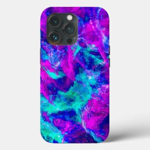 Abstrakte Aquamarine und rosa Flammen Case-Mate iPhone Hülle