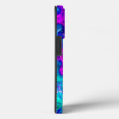 Abstrakte Aquamarine und rosa Flammen Case-Mate iPhone Hülle (Rückseite / Rechts)