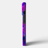 Abstrakte Aquamarine und rosa Flammen Case-Mate iPhone Hülle (Rückseite / Links)