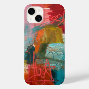 Abstrakte aquamarine und rote Malerei für iPhone 1 Case-Mate iPhone 14 Hülle