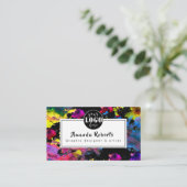 Abstrakte Aquarell-Blume Künstlerkarte Visitenkarte (Stehend Vorderseite)