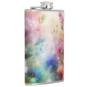 Abstrakte Aquarell-Blumen-Flasche Flachmann (Rechts)
