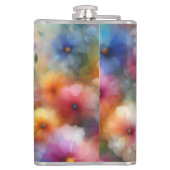 Abstrakte Aquarell-Blumen-Flasche Flachmann (Rückseite)
