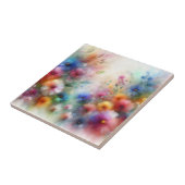 Abstrakte Aquarell-Blumen-Keramikfliese Fliese (Seite)