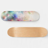 Abstrakte Aquarell-Blumen-Skateboard Skateboard (Horizontal)