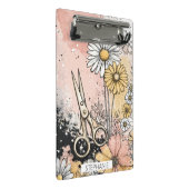 Abstrakte Aquarell-Blumenkunst Mini Klemmbrett (Schrägansicht)