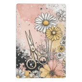 Abstrakte Aquarell-Blumenkunst Mini Klemmbrett (Rückseite)