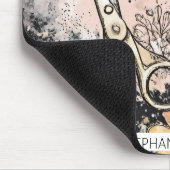 Abstrakte Aquarell-Blumenkunst Mousepad (Ecke)