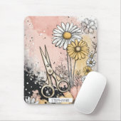 Abstrakte Aquarell-Blumenkunst Mousepad (Mit Mouse)