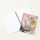 Abstrakte Aquarell-Blumenkunst Notizblock (Innenseite)