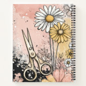 Abstrakte Aquarell-Blumenkunst Notizblock (Rückseite)