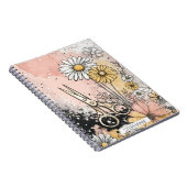 Abstrakte Aquarell-Blumenkunst Notizblock (Rechte Seite)