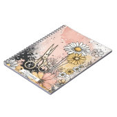 Abstrakte Aquarell-Blumenkunst Notizblock (Linke Seite)