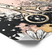 Abstrakte Aquarell-Blumenkunst Poster (Ecke)