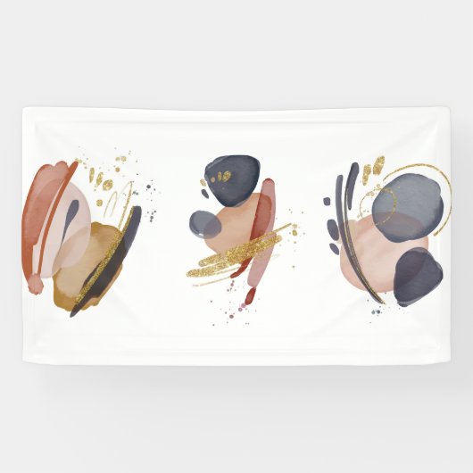 Abstrakte Aquarell-Elemente Banner (Horizontal)