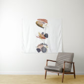 Abstrakte Aquarell-Elemente Wandteppich (Beispiel (Horizontal))