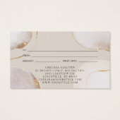 Abstrakte Aquarell Glittering Luxus-Geschenkkarte (Rückseite)