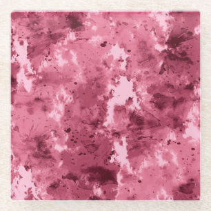 Abstrakte Aquarell-Grunge: Tarnmuster. Glasuntersetzer