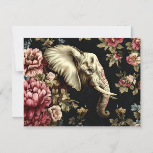 Abstrakte Aquarell Illustration eines Elefanten Postkarte