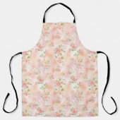 Abstrakte Aquarell Kleine Pfirsich Rosa Blumen Schürze (Vorderseite)
