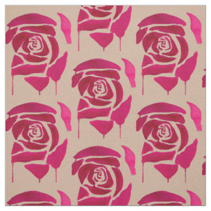 Abstrakte Aquarell Rose Originale Kunst Stoff