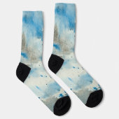abstrakte Aquarell-Socken Socken (Rechts)